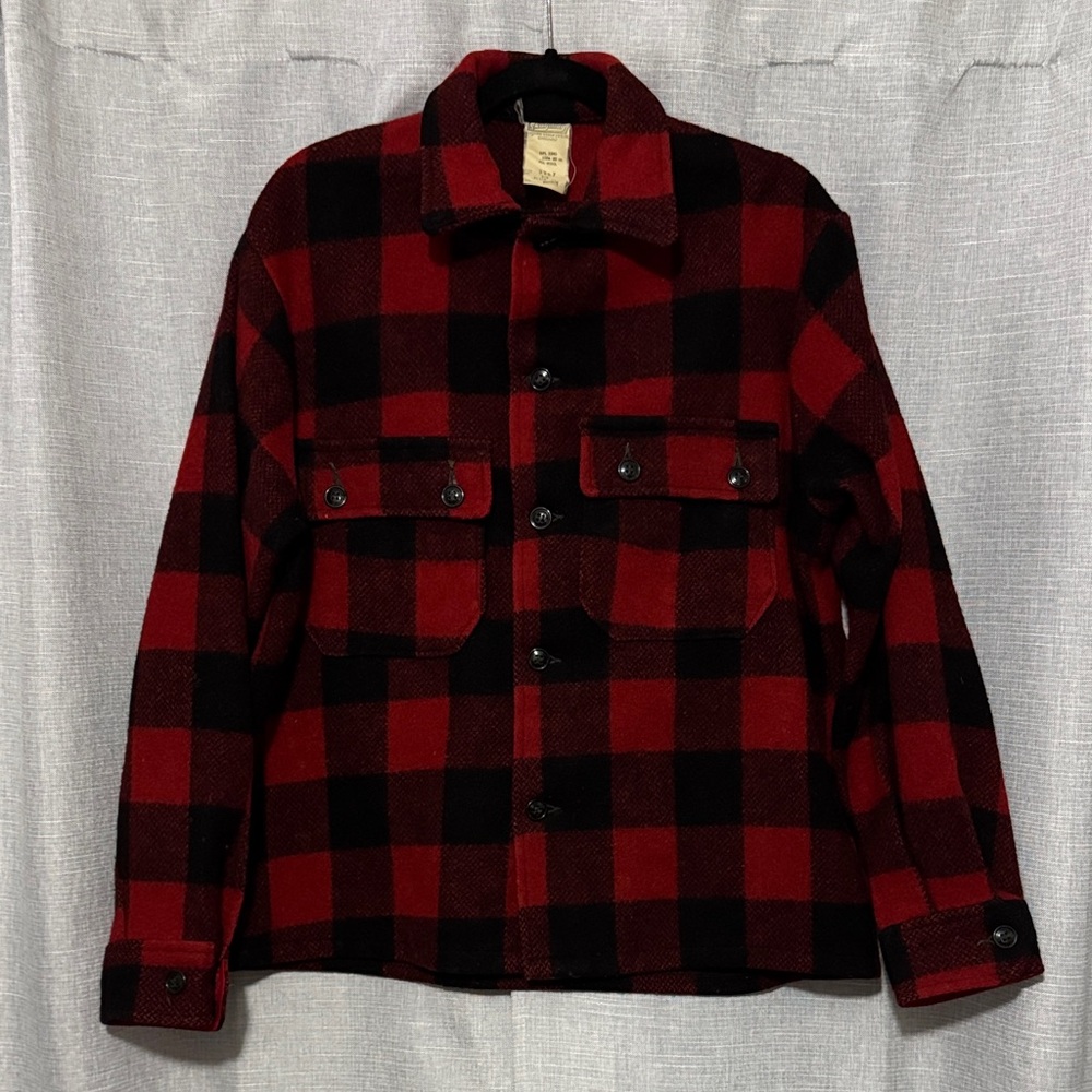 Vintage Skagway Wool Shacket-Red/Black Buffalo Plaid-Men’s Sz M-EUC
